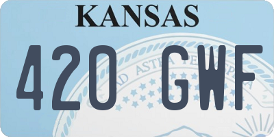 KS license plate 420GWF