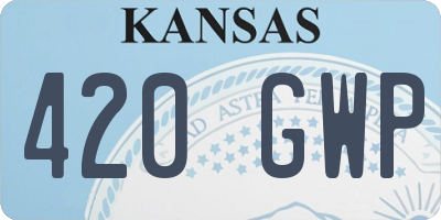 KS license plate 420GWP