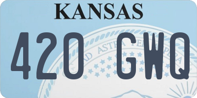 KS license plate 420GWQ