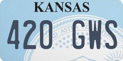 KS license plate 420GWS