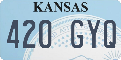 KS license plate 420GYQ