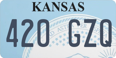 KS license plate 420GZQ
