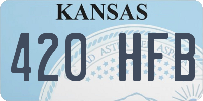 KS license plate 420HFB