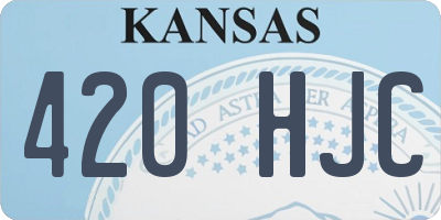 KS license plate 420HJC
