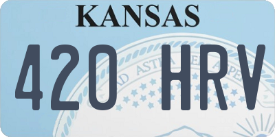 KS license plate 420HRV