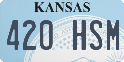 KS license plate 420HSM