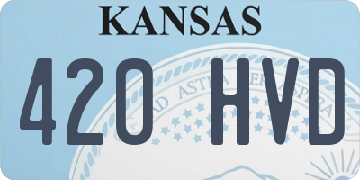 KS license plate 420HVD