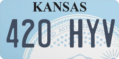 KS license plate 420HYV