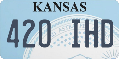 KS license plate 420IHD