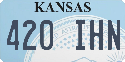 KS license plate 420IHN