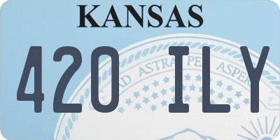 KS license plate 420ILY