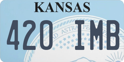 KS license plate 420IMB