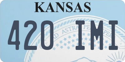 KS license plate 420IMI