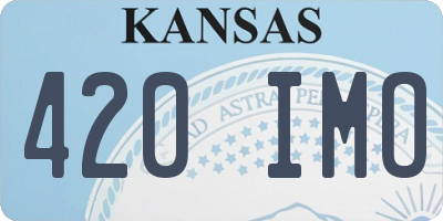 KS license plate 420IMO