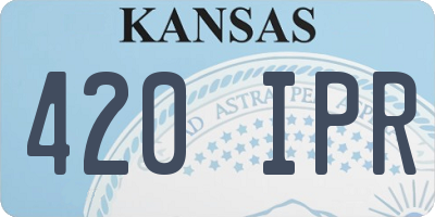 KS license plate 420IPR