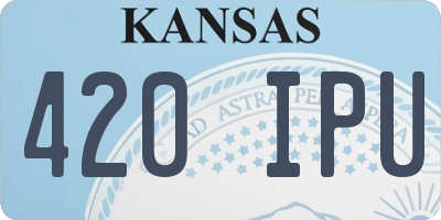 KS license plate 420IPU
