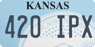 KS license plate 420IPX