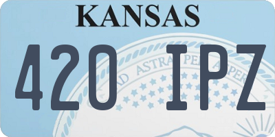 KS license plate 420IPZ