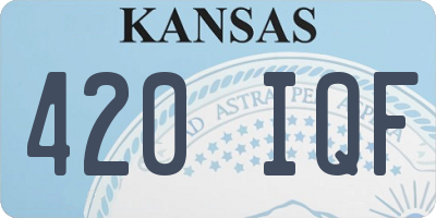 KS license plate 420IQF