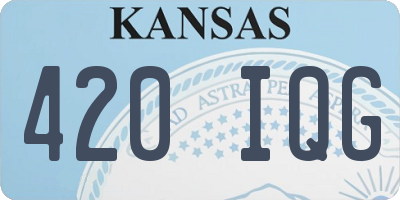 KS license plate 420IQG