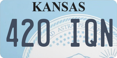 KS license plate 420IQN
