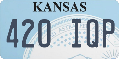 KS license plate 420IQP
