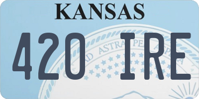 KS license plate 420IRE