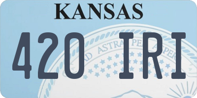 KS license plate 420IRI