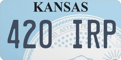 KS license plate 420IRP