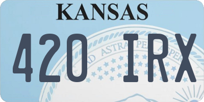KS license plate 420IRX