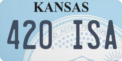 KS license plate 420ISA