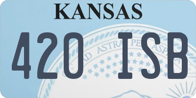 KS license plate 420ISB