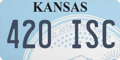 KS license plate 420ISC