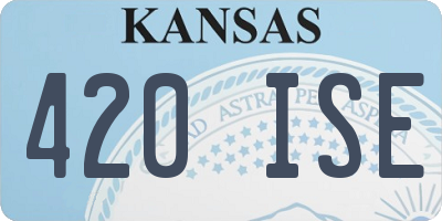 KS license plate 420ISE