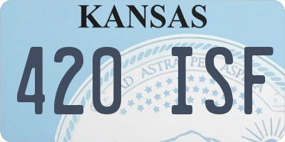 KS license plate 420ISF