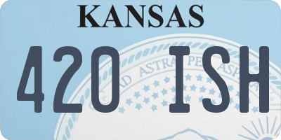 KS license plate 420ISH