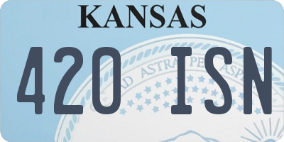 KS license plate 420ISN