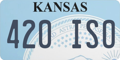 KS license plate 420ISO