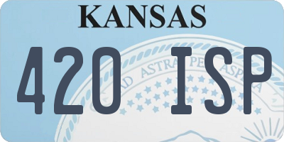 KS license plate 420ISP