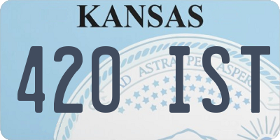 KS license plate 420IST