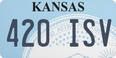 KS license plate 420ISV