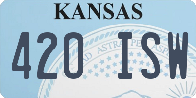 KS license plate 420ISW