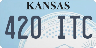 KS license plate 420ITC
