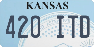 KS license plate 420ITD