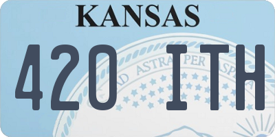 KS license plate 420ITH