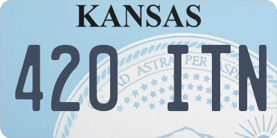 KS license plate 420ITN