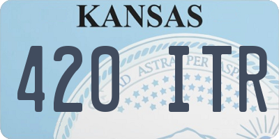 KS license plate 420ITR