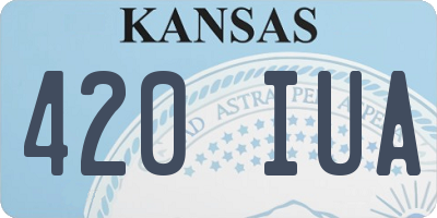 KS license plate 420IUA