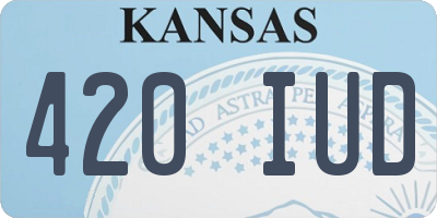 KS license plate 420IUD