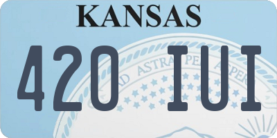 KS license plate 420IUI